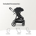 Lightweight Baby Stroller Foldable Infant Stroller with Reclining Seat One-Hand Fold Shock Absorption Travel Pushchair for Newborns and Toddlers